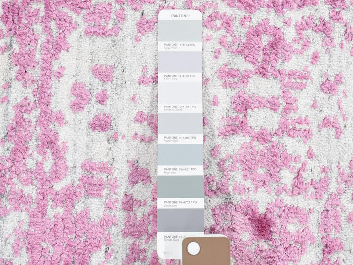 2'0" x 3'0" New Hand Loomed Pink Wool Rectangle Oriental Rug - MOA10280332