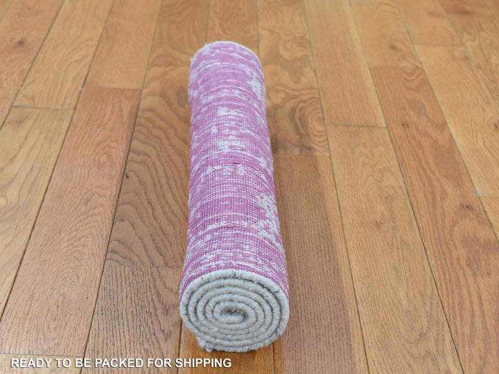 2'0" x 3'0" New Hand Loomed Pink Wool Rectangle Oriental Rug - MOA10280332