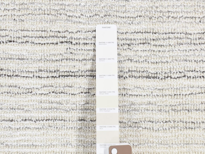 2'0" x 2'0" New Hand Loomed Ivory Wool Square Oriental Rug - MOA10280359