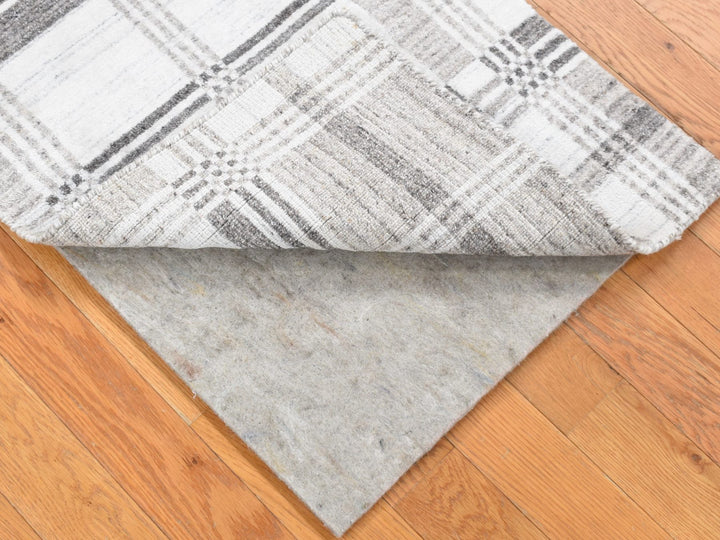 2'0" x 3'0" New Hand Loomed Ivory Wool Rectangle Oriental Rug - MOA10280371