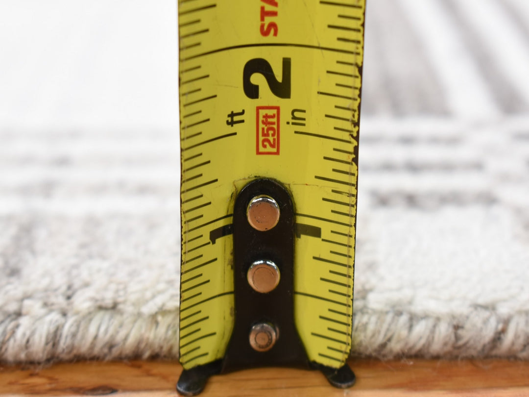 2'0" x 3'0" New Hand Loomed Ivory Wool Rectangle Oriental Rug - MOA10280371