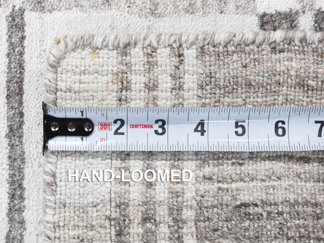 2'0" x 3'0" New Hand Loomed Ivory Wool Rectangle Oriental Rug - MOA10280371