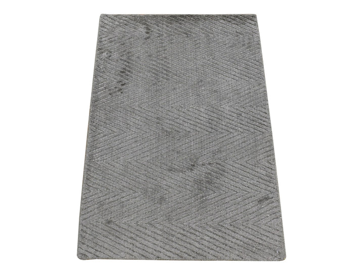 2'0" x 3'1" New Hand Loomed Beige Silk Rectangle Oriental Rug - MOA10280373