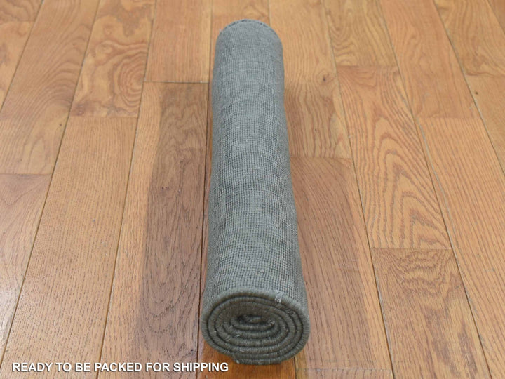 2'0" x 3'1" New Hand Loomed Beige Silk Rectangle Oriental Rug - MOA10280373