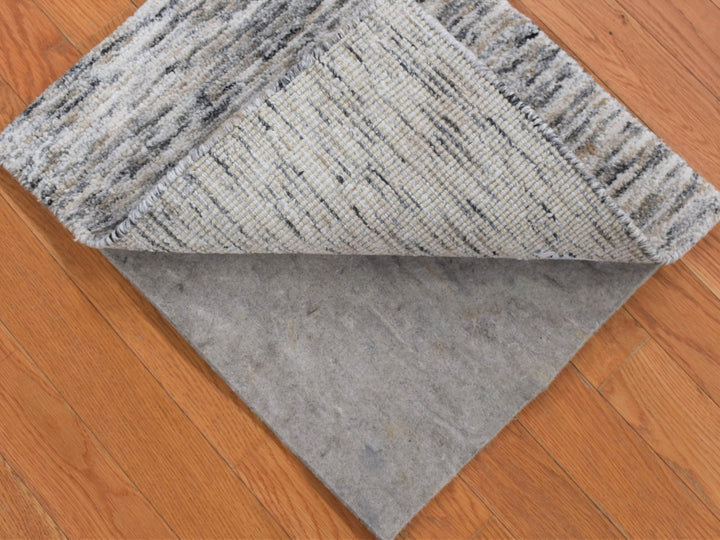 1'9" x 2'1" New Hand Loomed Brown Wool & Silk Square Oriental Rug - MOA10280398