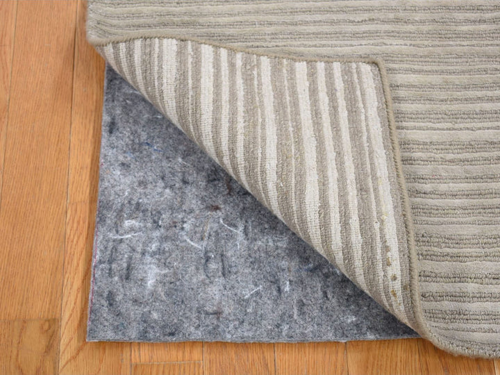 2'0" x 3'0" New Hand Loomed Beige Wool & Silk Rectangle Oriental Rug - MOA10280417