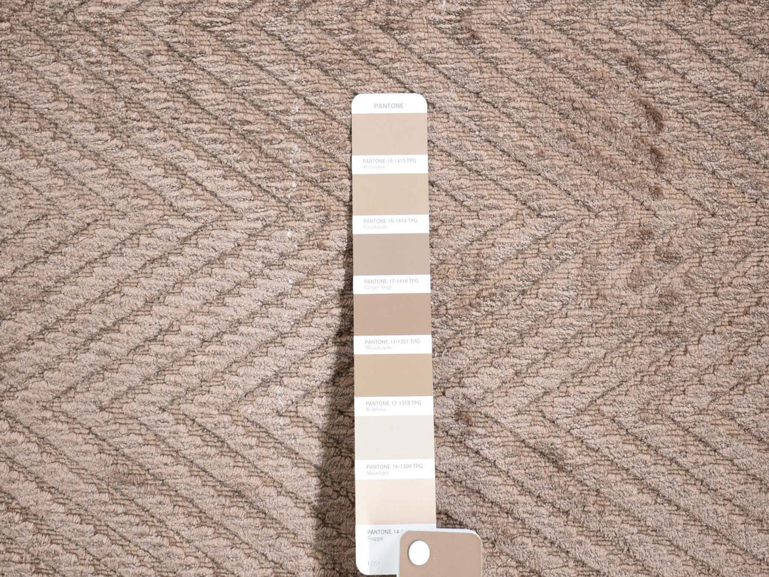 2'1" x 3'0" New Hand Loomed Brown Wool & Silk Rectangle Oriental Rug - MOA10280427