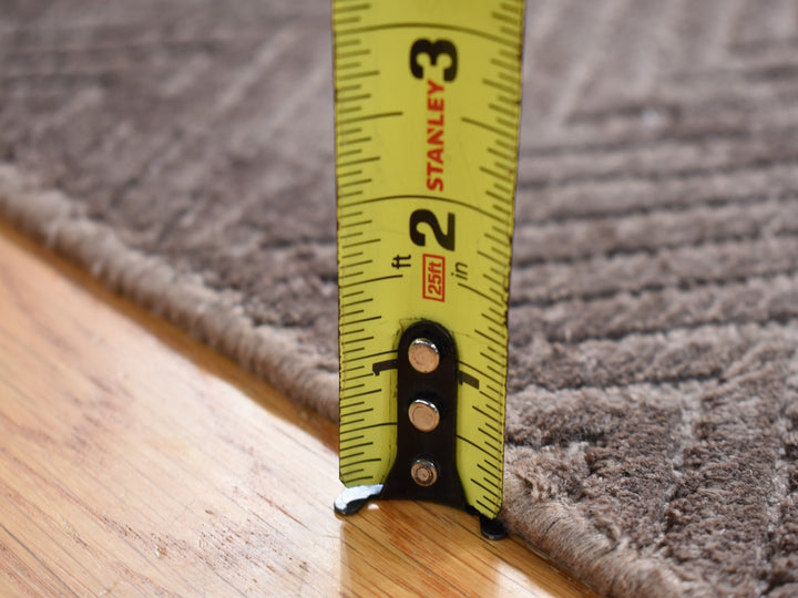 2'1" x 3'0" New Hand Loomed Brown Wool & Silk Rectangle Oriental Rug - MOA10280427