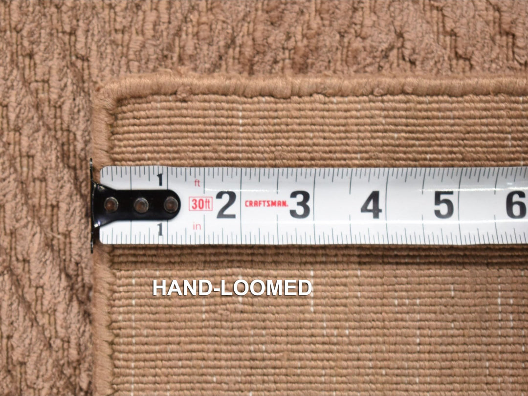 2'1" x 3'0" New Hand Loomed Brown Wool & Silk Rectangle Oriental Rug - MOA10280427