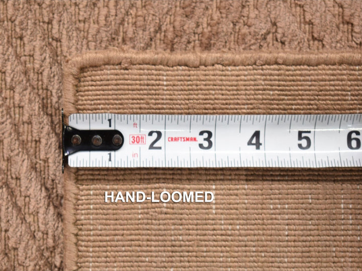 2'1" x 3'0" New Hand Loomed Brown Wool & Silk Rectangle Oriental Rug - MOA10280427