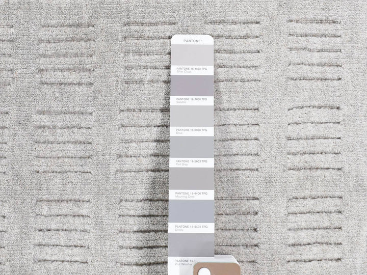 2'0" x 3'1" New Hand Loomed Grey Wool Rectangle Oriental Rug - MOA10280461