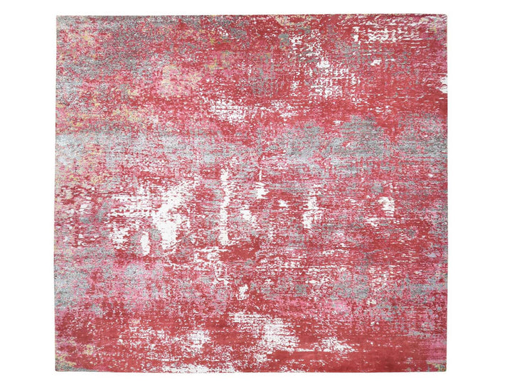 15'3" x 16'6" New Hand Knotted Red Wool Rectangle Oriental Rug - MOA10280515