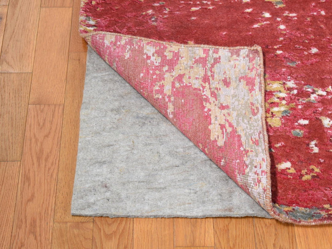 15'3" x 16'6" New Hand Knotted Red Wool Rectangle Oriental Rug - MOA10280515