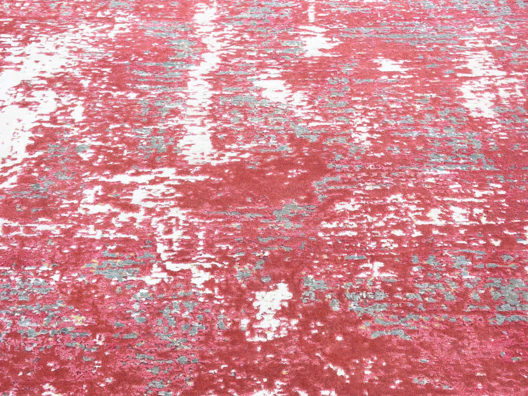 15'3" x 16'6" New Hand Knotted Red Wool Rectangle Oriental Rug - MOA10280515