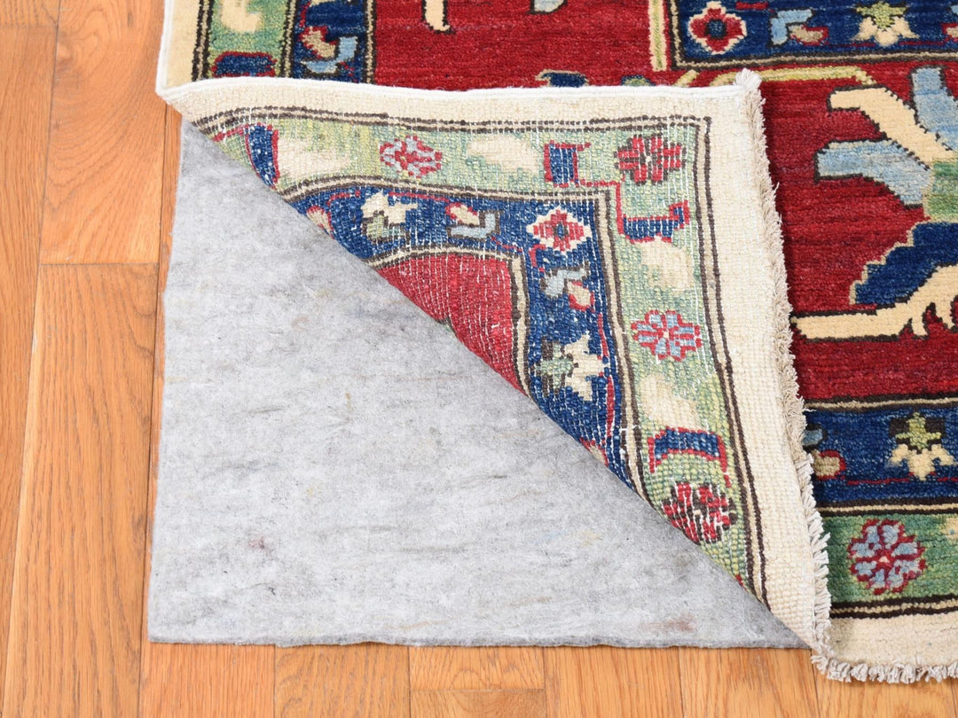 9'10" x 14'0" New Hand Knotted Ivory Wool Rectangle Oriental Rug - MOA10280636