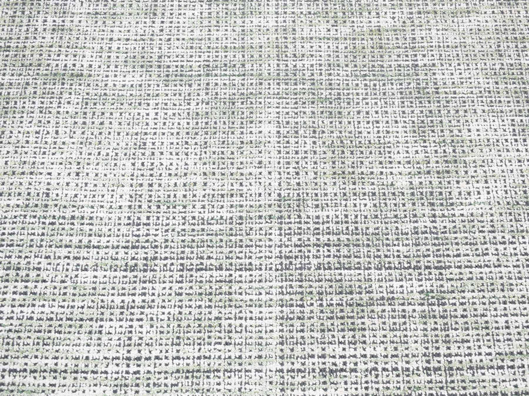 9'1" x 12'1" New Hand Loomed Green Wool & Silk Rectangle Oriental Rug - MOA10280812