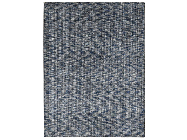 9'2" x 12'0" New Hand Loomed Blue Wool & Silk Rectangle Oriental Rug - MOA10280945