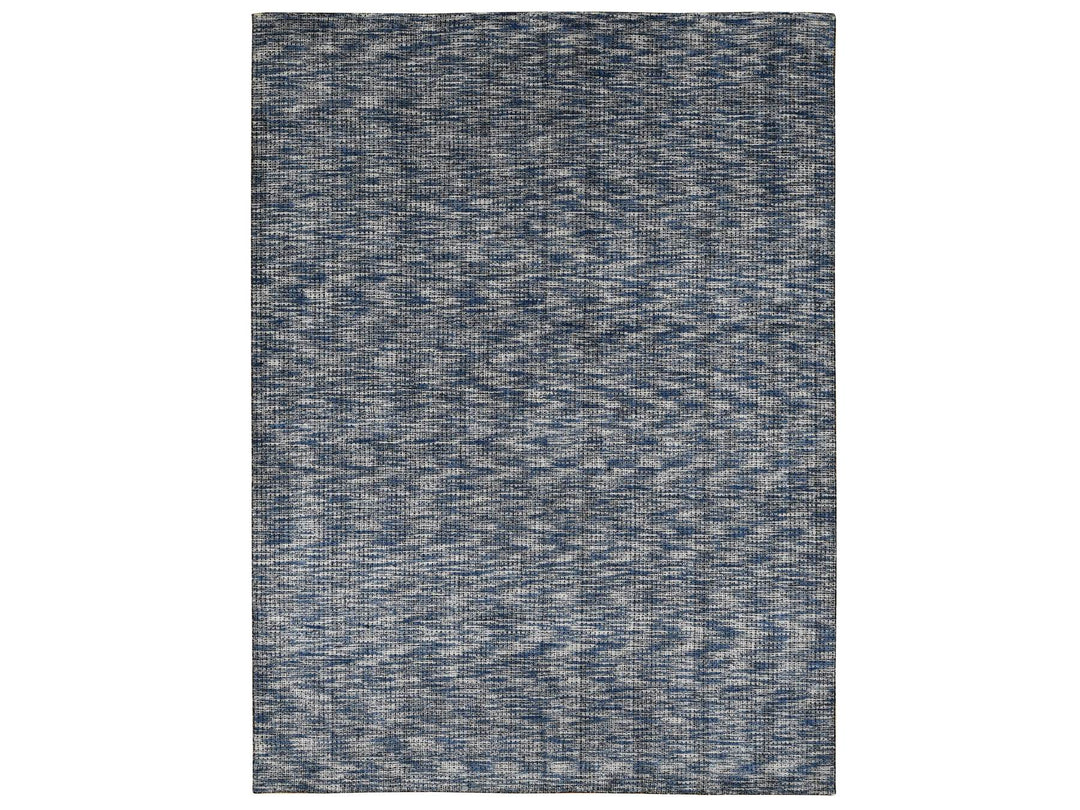9'2" x 12'0" New Hand Loomed Blue Wool & Silk Rectangle Oriental Rug - MOA10280945