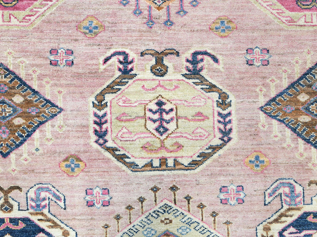 8'10" x 12'0" New Hand Knotted Pink Wool Rectangle Oriental Rug - MOA10282289