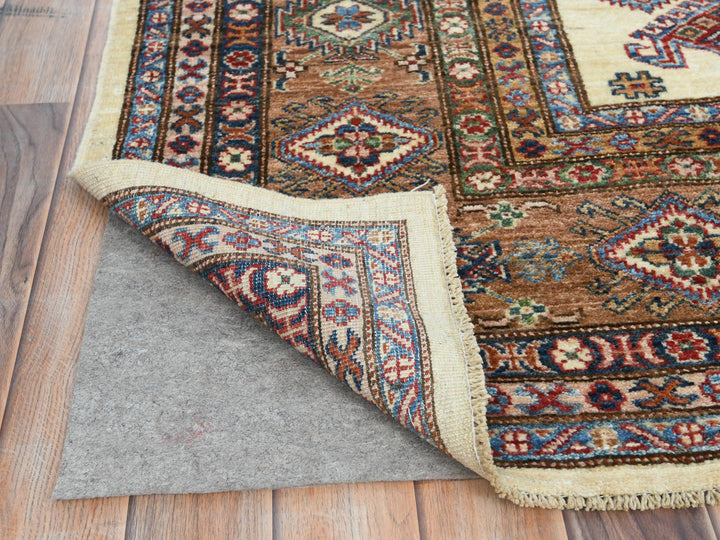 8'2" x 10'3" New Hand Knotted Ivory Wool Rectangle Oriental Rug - MOA10282310