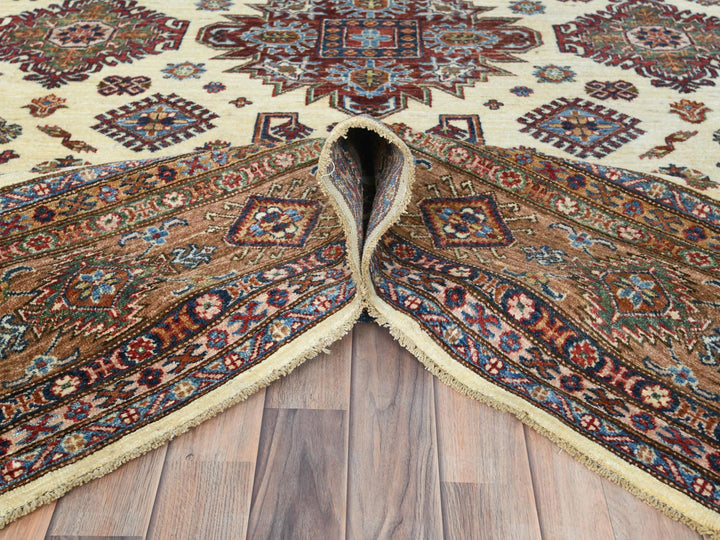 8'2" x 10'3" New Hand Knotted Ivory Wool Rectangle Oriental Rug - MOA10282310