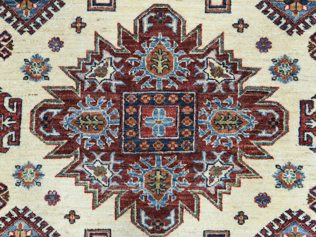 8'2" x 10'3" New Hand Knotted Ivory Wool Rectangle Oriental Rug - MOA10282310