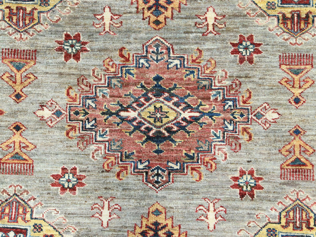 9'0" x 12'4" New Hand Knotted Grey Wool Rectangle Oriental Rug - MOA10282313