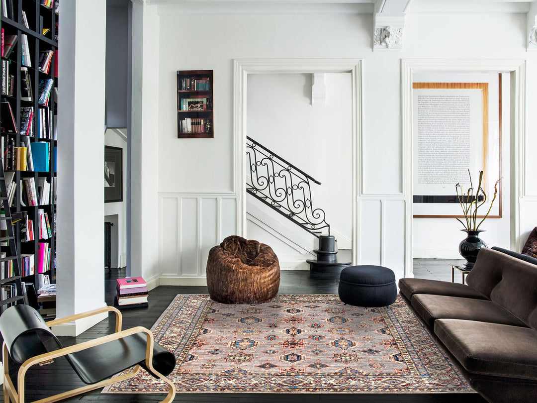 9'5" x 9'9" New Hand Knotted Pink Wool Square Oriental Rug - MOA10282319