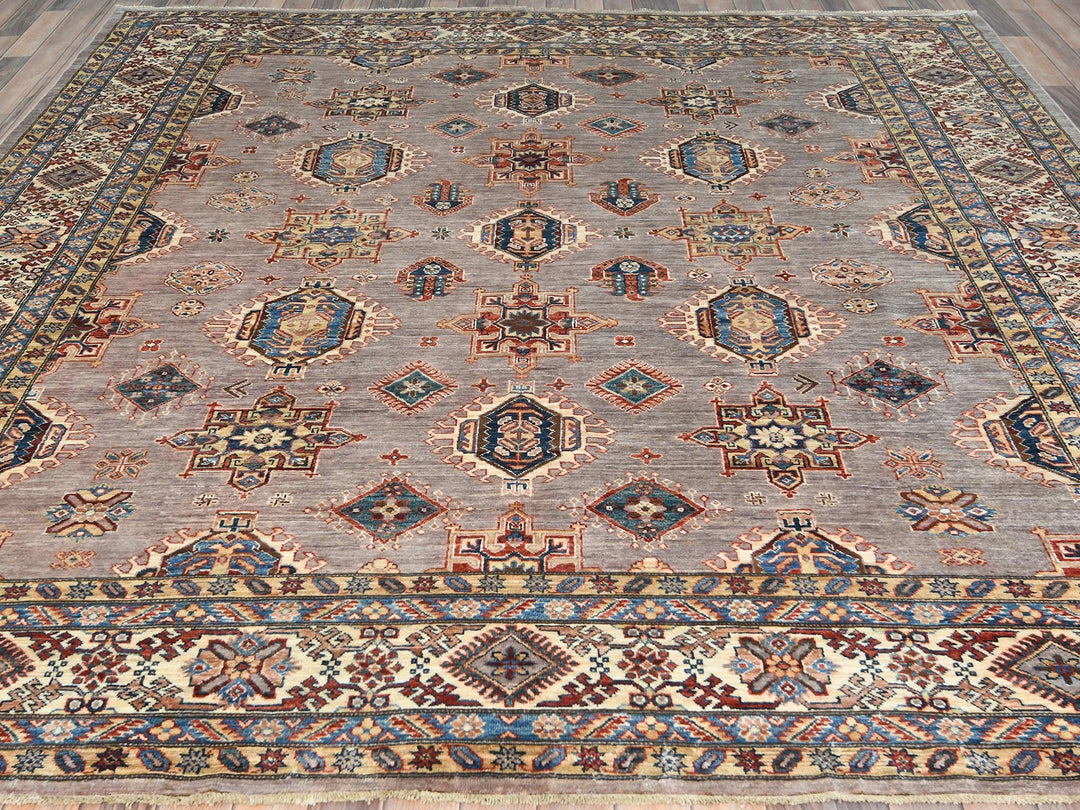 9'5" x 9'9" New Hand Knotted Pink Wool Square Oriental Rug - MOA10282319