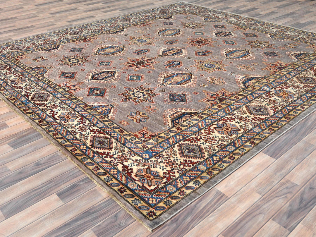 9'5" x 9'9" New Hand Knotted Pink Wool Square Oriental Rug - MOA10282319