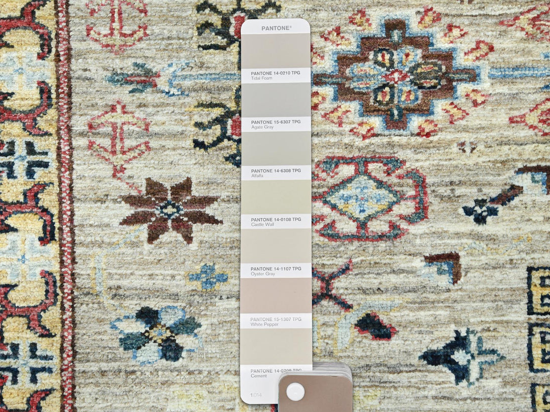 8'0" x 9'6" New Hand Knotted Beige Wool Rectangle Oriental Rug - MOA10282323