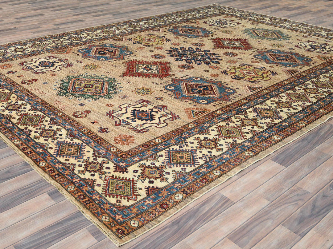 9'0" x 12'0" New Hand Knotted Brown Wool Rectangle Oriental Rug - MOA10282326