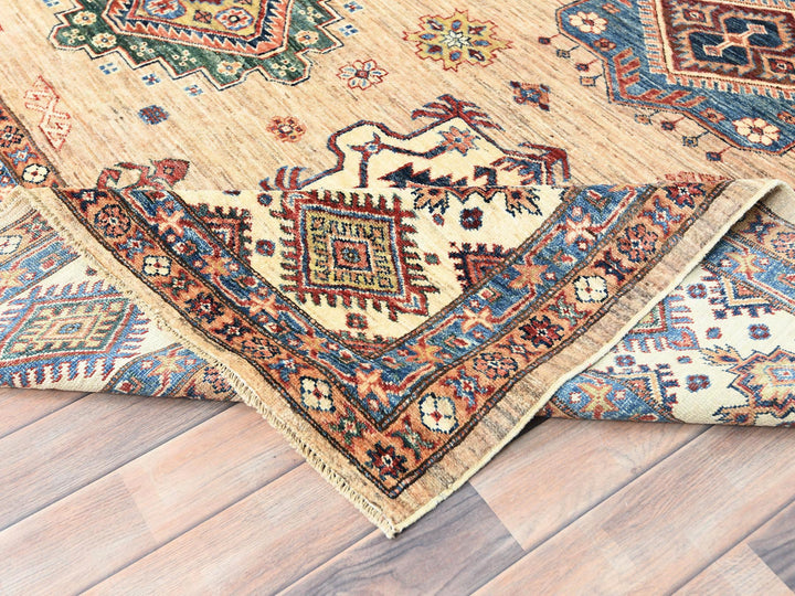 9'0" x 12'0" New Hand Knotted Brown Wool Rectangle Oriental Rug - MOA10282326