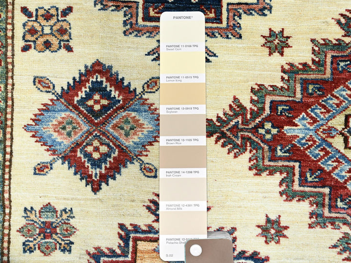 9'3" x 12'0" New Hand Knotted Ivory Wool Rectangle Oriental Rug - MOA10282380