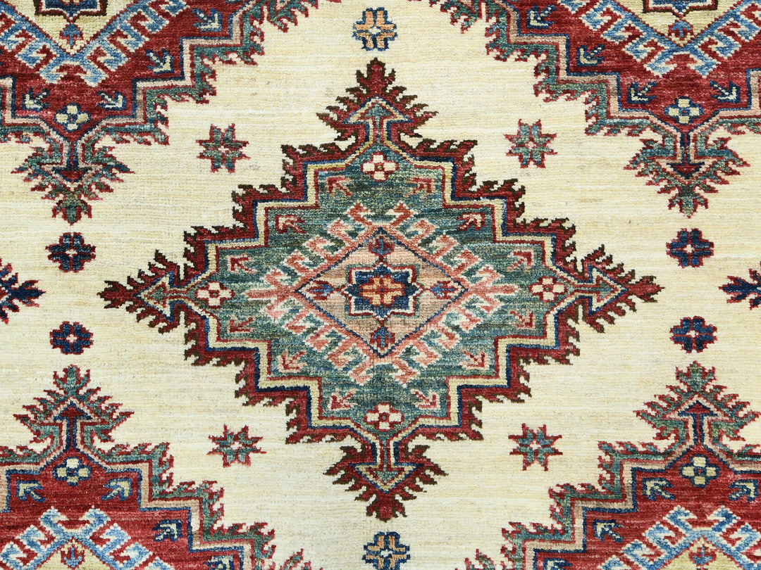 9'3" x 12'0" New Hand Knotted Ivory Wool Rectangle Oriental Rug - MOA10282380