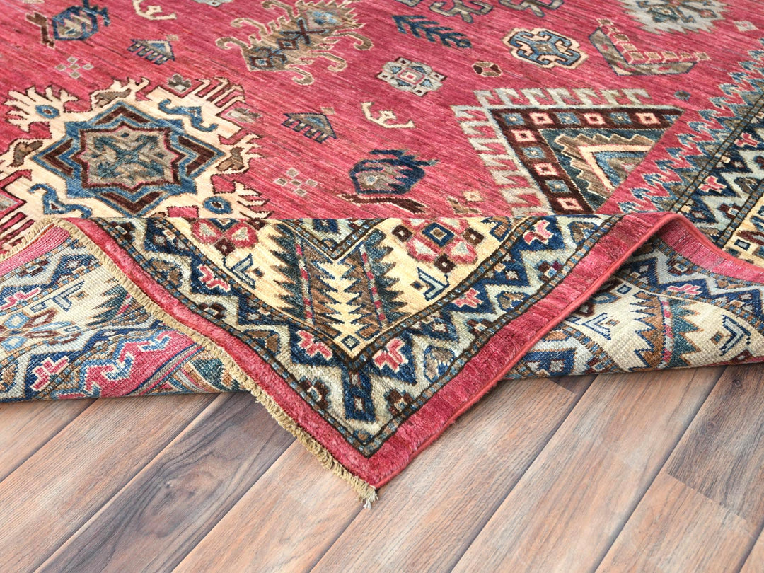 6'0" x 8'9" New Hand Knotted Pink Wool Rectangle Oriental Rug - MOA10282390