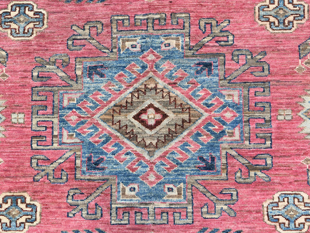 6'0" x 8'9" New Hand Knotted Pink Wool Rectangle Oriental Rug - MOA10282390