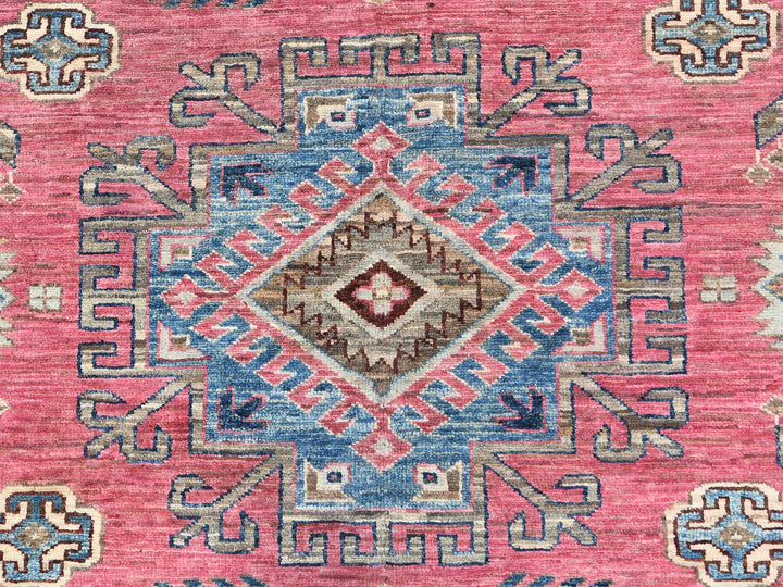6'0" x 8'9" New Hand Knotted Pink Wool Rectangle Oriental Rug - MOA10282390