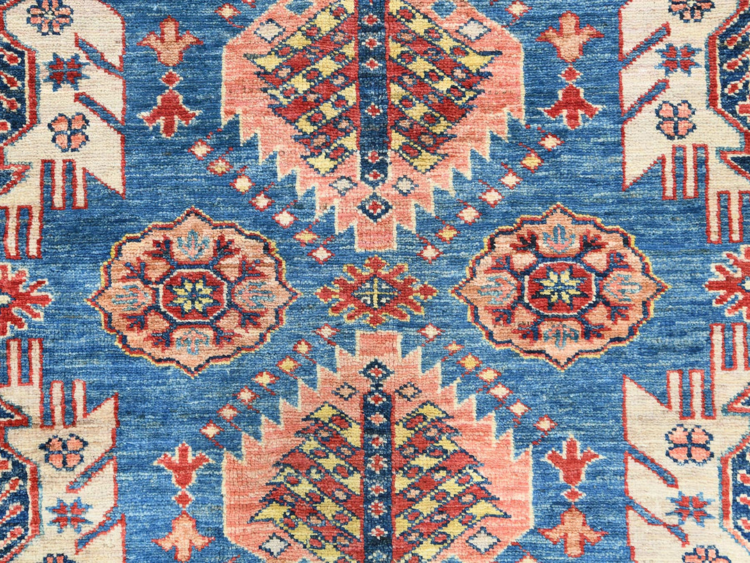 9'0" x 12'7" New Hand Knotted Blue Wool Rectangle Oriental Rug - MOA10282447