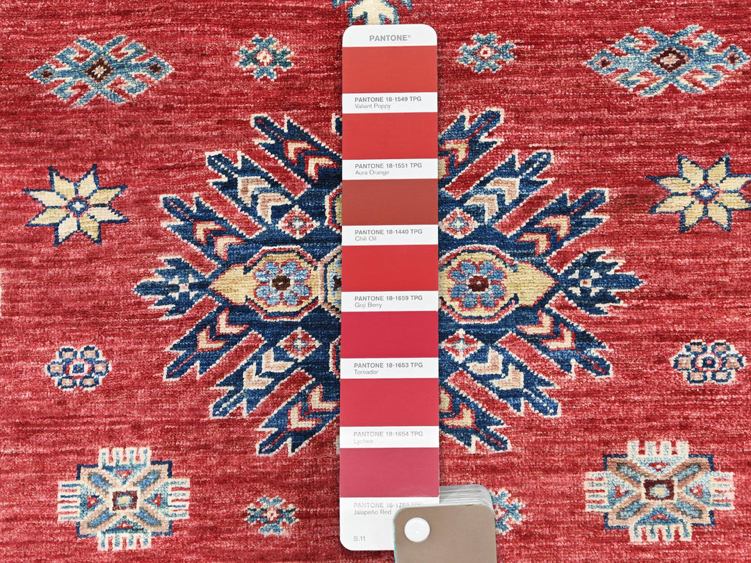 12'1" x 16'0" New Hand Knotted Red Wool Rectangle Oriental Rug - MOA10282528