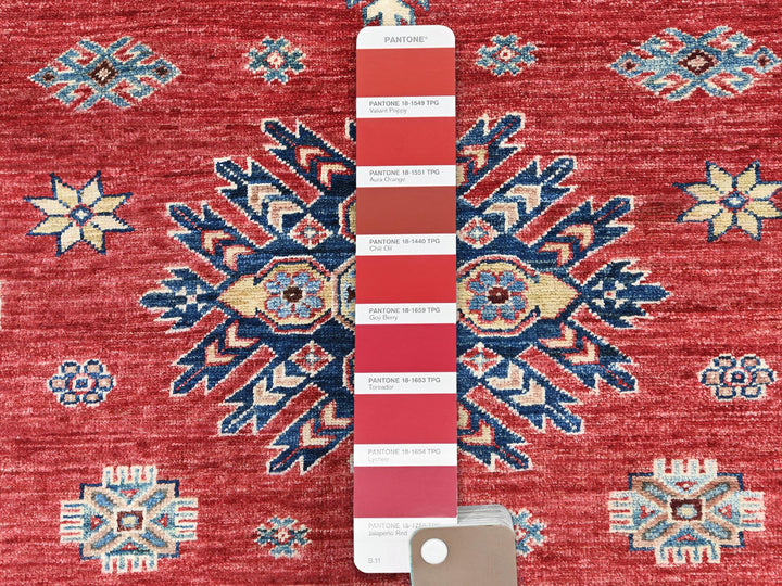 12'1" x 16'0" New Hand Knotted Red Wool Rectangle Oriental Rug - MOA10282528