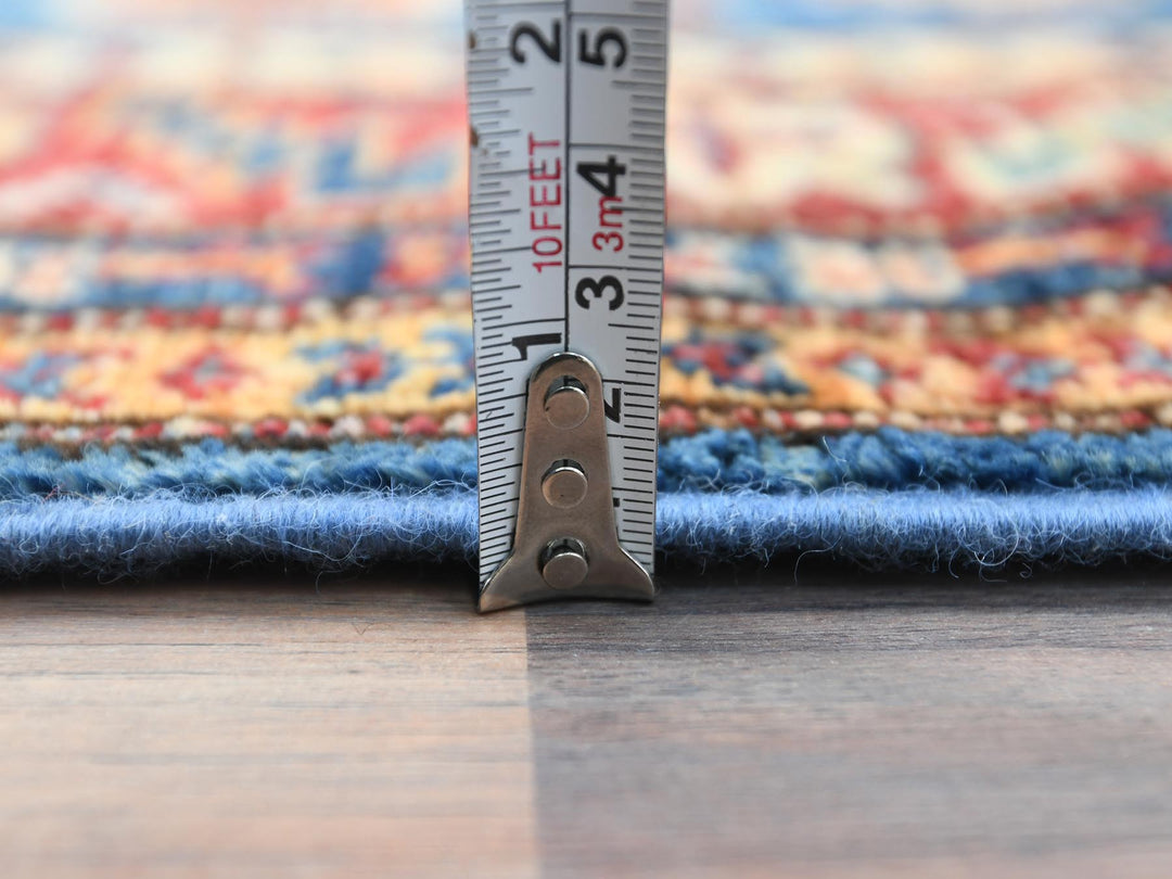 2'9" x 40'6" New Hand Knotted Blue Wool Runner Oriental Rug - MOA10282575