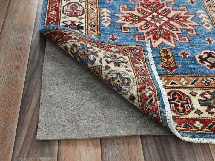 2'6" x 33'6" New Hand Knotted Blue Wool Runner Oriental Rug - MOA10282577