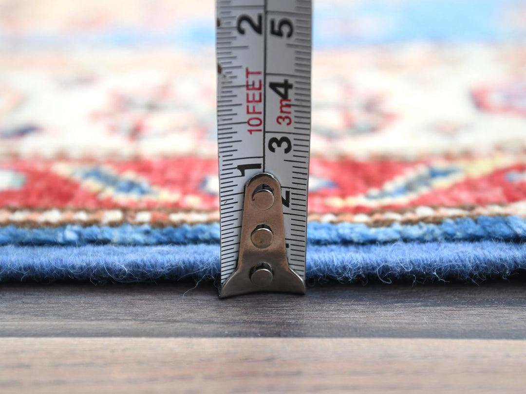 2'6" x 33'6" New Hand Knotted Blue Wool Runner Oriental Rug - MOA10282577