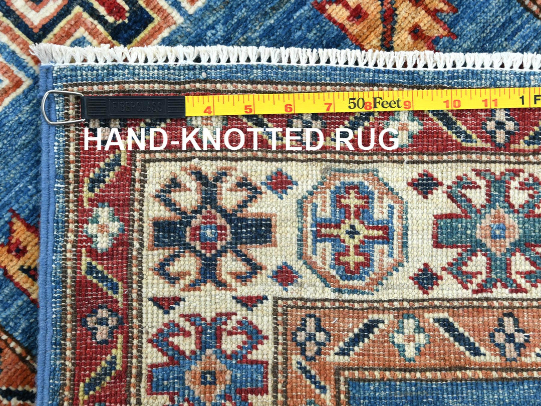 2'6" x 33'6" New Hand Knotted Blue Wool Runner Oriental Rug - MOA10282577