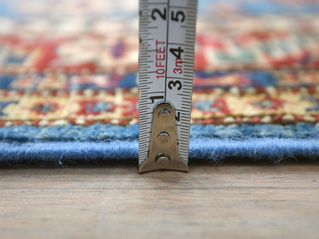 2'8" x 34'0" New Hand Knotted Blue Wool Runner Oriental Rug - MOA10282579