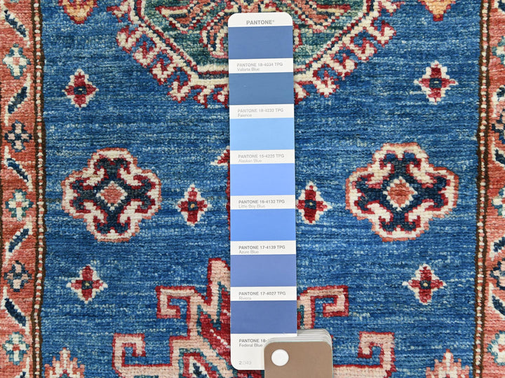 2'6" x 33'5" New Hand Knotted Blue Wool Runner Oriental Rug - MOA10282580