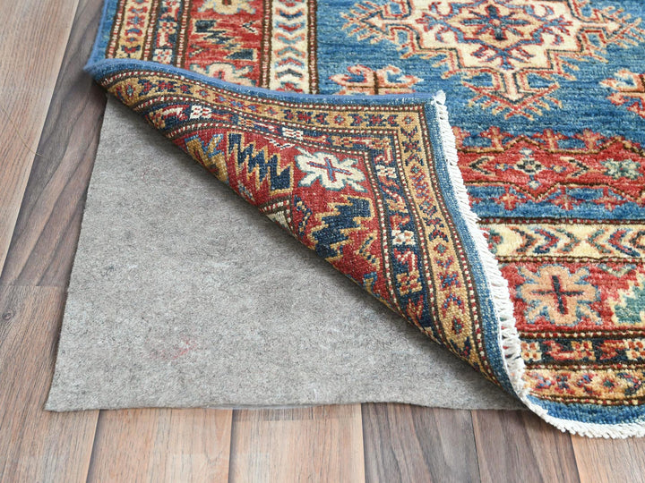 2'8" x 40'8" New Hand Knotted Blue Wool Runner Oriental Rug - MOA10282599