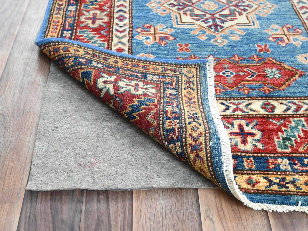 2'7" x 34'0" New Hand Knotted Blue Wool Runner Oriental Rug - MOA10282602