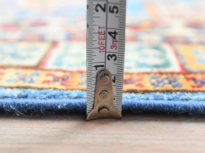 3'0" x 24'5" New Hand Knotted Blue Wool Runner Oriental Rug - MOA10282606